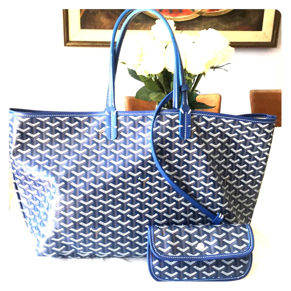 Beautiful Vibrant Blue Goyard Large Tote Bag